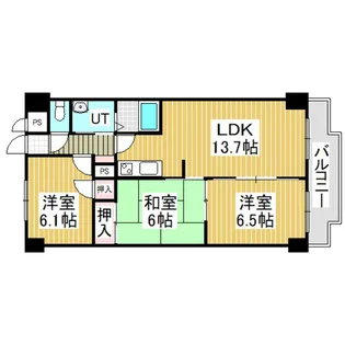 グランドール本幸町【12階】の間取り