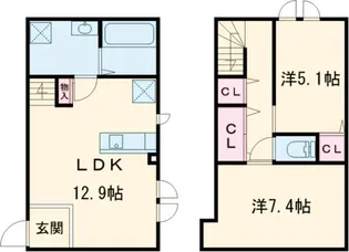 MOK-TERRACE-HOUYAの間取り