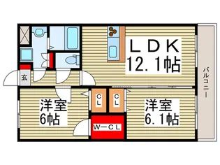 シャルマンBの間取り