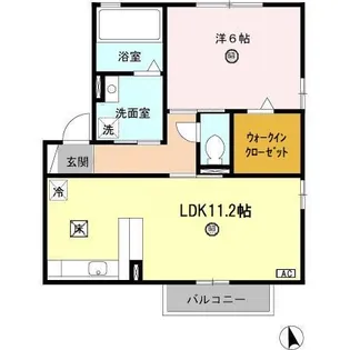 セジュール・シティア【1階】の間取り