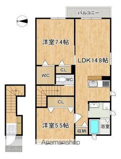 サニーサイド南紀寺II【2階】の間取り