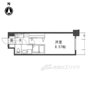 レジディア京都駅前【8階】の間取り