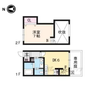 セレソレイユ金閣寺道【1階】の間取り