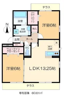 チェリス フォンテーン コスモ【1階】の間取り