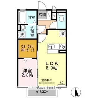 ヒルズ長良【2階】の間取り