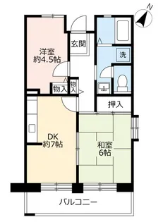 URアーベイン東三国【5階】の間取り