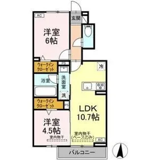 ルナメゾン【1階】の間取り