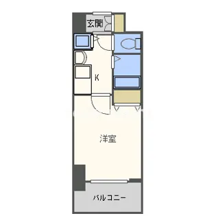 プレサンス心斎橋ザ・スタイル【7階】の間取り