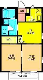 サンモール柿田川B【1階】の間取り