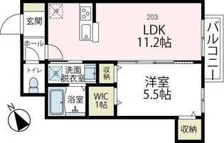 ブラン・ド・ノワール【1階】の間取り