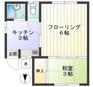 中島荘【2階】の間取り