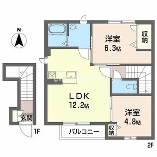 モンテ【2階】の間取り