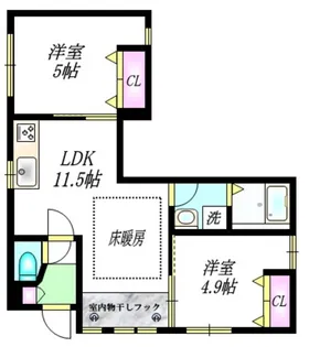 シモキタキタハウス【1階】の間取り