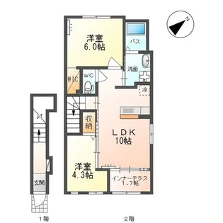 サンライズ東根【2階】の間取り