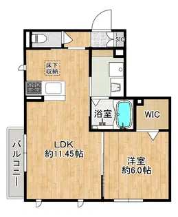 ローズハイツ阿倍野(シャーメゾン)【1階】の間取り