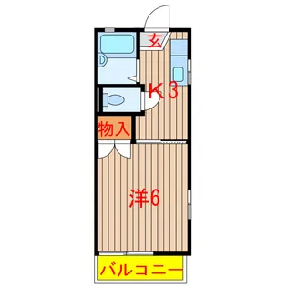 サンハイツ咲ヶ丘【1階】の間取り