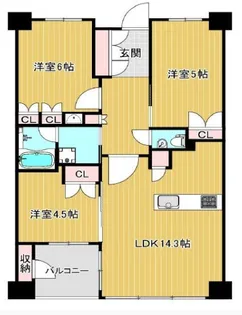 リバーガーデン四天王寺【13階】の間取り