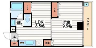 大野ハイツ【4階】の間取り