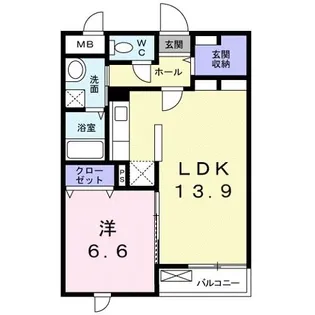 フェリス【1階】の間取り