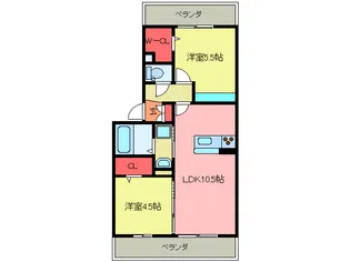 ラ・グラシューズB【1階】の間取り