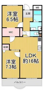 ラ・フォルテ仁川【2階】の間取り
