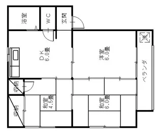 桃木ハイツ【1階】の間取り