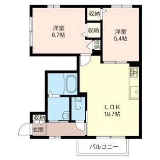 パレルミエールA棟【1階】の間取り