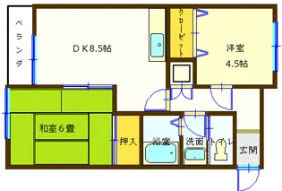 シェトワA棟【2階】の間取り