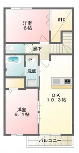 フェリオ城山【2階】の間取り