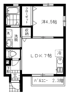 クレセールB【3階】の間取り