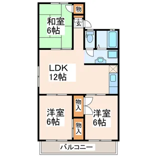 フラワーハイツ【2階】の間取り