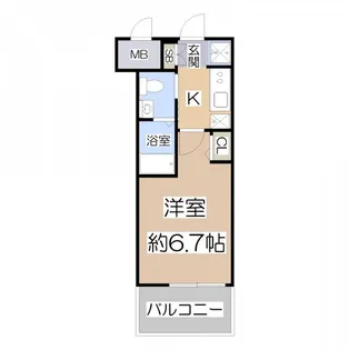 ラクラス阿倍野元町【7階】の間取り