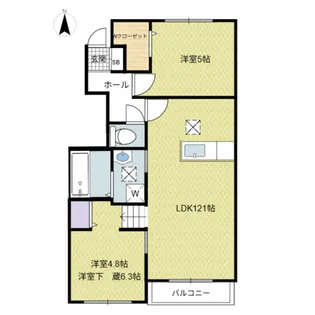 レジデンス玉露 ミサワホーム蔵のあるアパート【1階】の間取り