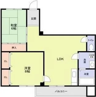 ガーデンコート山之内【1階】の間取り