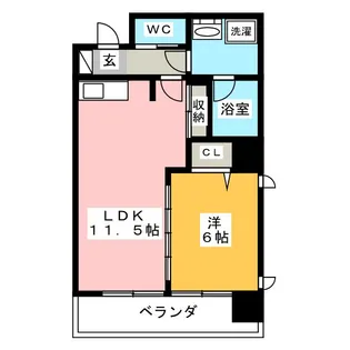 レインボーピア記念橋【8階】の間取り