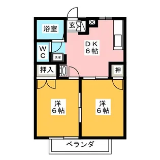 パークサイドナカセ【2階】の間取り