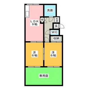 ヴィラ清水【1階】の間取り