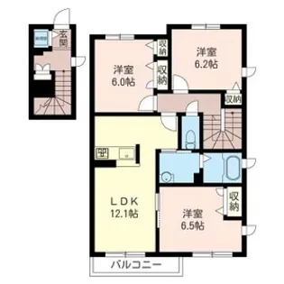 リベルテ湘南B【2階】の間取り