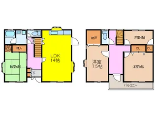 栃木県宇都宮市山本2【一戸建】の間取り