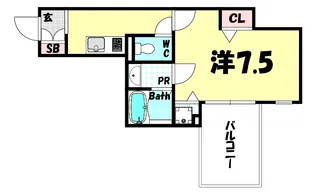 ERCity’s長田【5階】の間取り