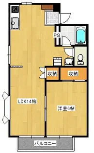 小山ハイツ【2階】の間取り