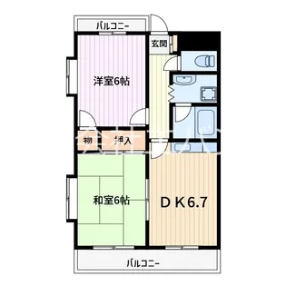 サンロードワラビ【4階】の間取り