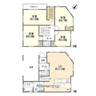 埼玉県ふじみ野市南台1【一戸建】の間取り