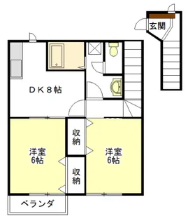 メゾンドヴォー【2階】の間取り