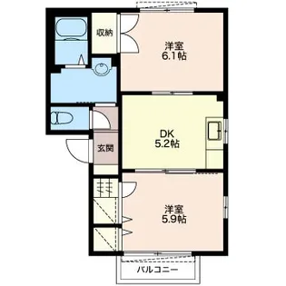 ラ・プランタンI【1階】の間取り