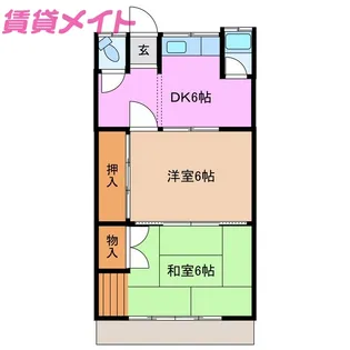 松岡田端アパート【1階】の間取り