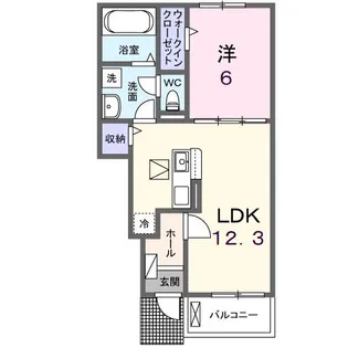 クレメント II【1階】の間取り