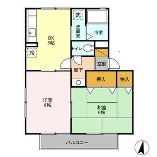 ヴィラフォーレA・B・C・D【1階】の間取り