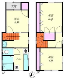 東京都足立区千住5【一戸建】の間取り