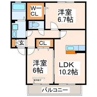 パークハイムABC【2階】の間取り